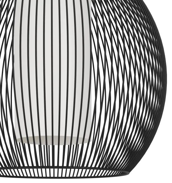 Eglo 900828 - Lampadario a sospensione con filo RAZONI 1xE27/40W/230V nero