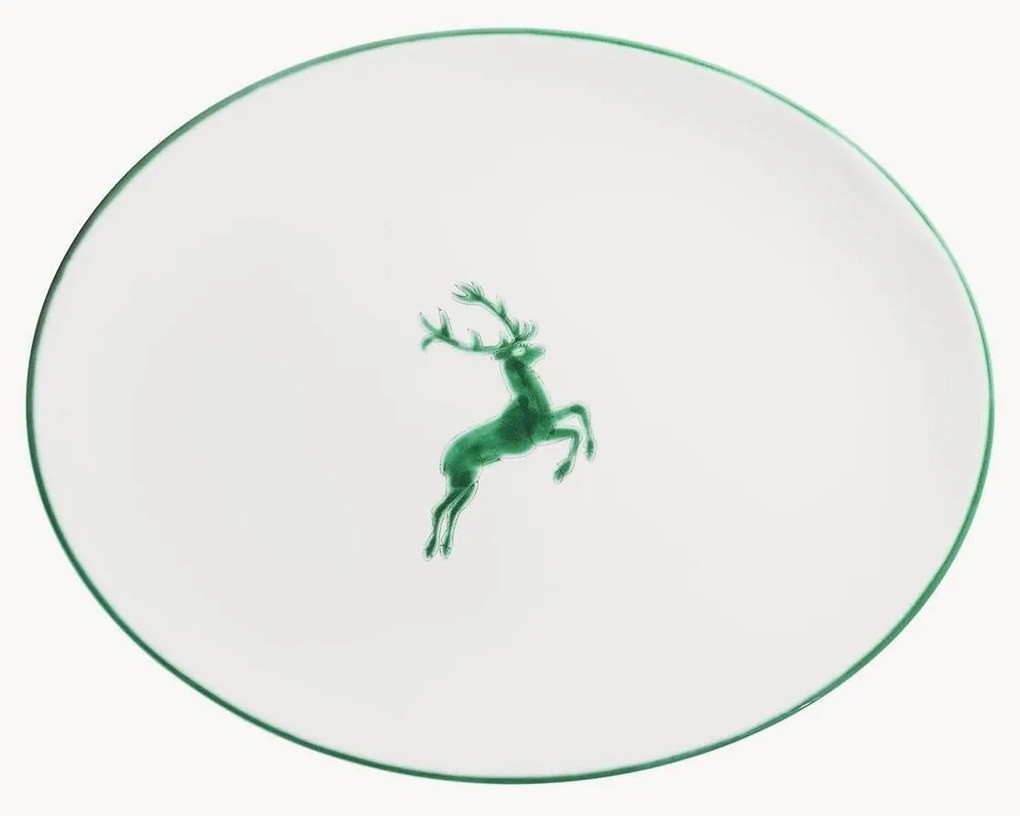 Piatto da portata fatto a mano Grüner Hirsch