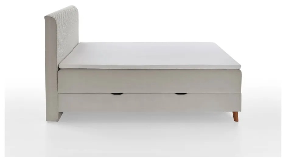 Letto boxspring beige con contenitore 180x200 cm Memphis - Meise Möbel