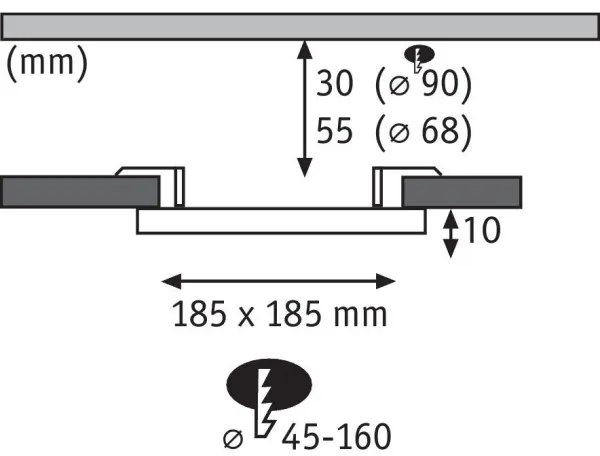 Paulmann 92392 - LED/17,5W IP44 Lampada da incasso per bagno VARIFIT 230V