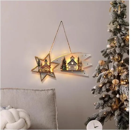 Solight 1V278 - Decorazione natalizia a LED 10xLED/2xAA cometa