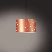 Sospensione Moderna A 5 Luci Pois Xxl In Polilux Bicolor Rame Made In Italy