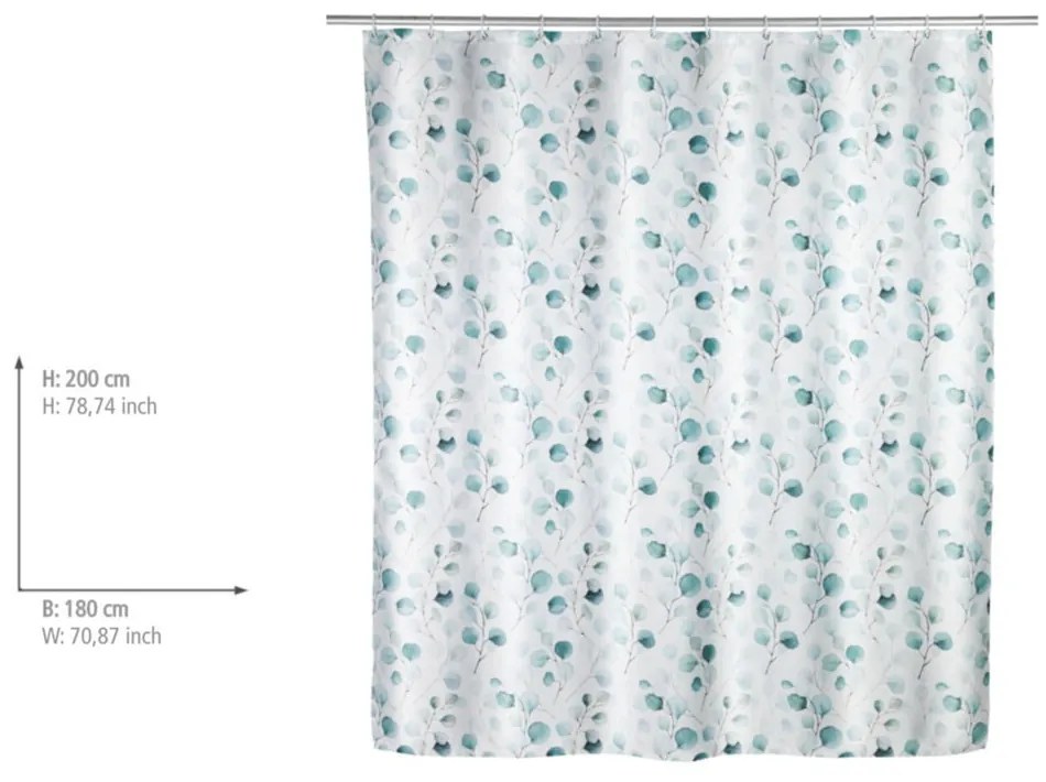 Tenda da doccia verde Pioppo - Wenko