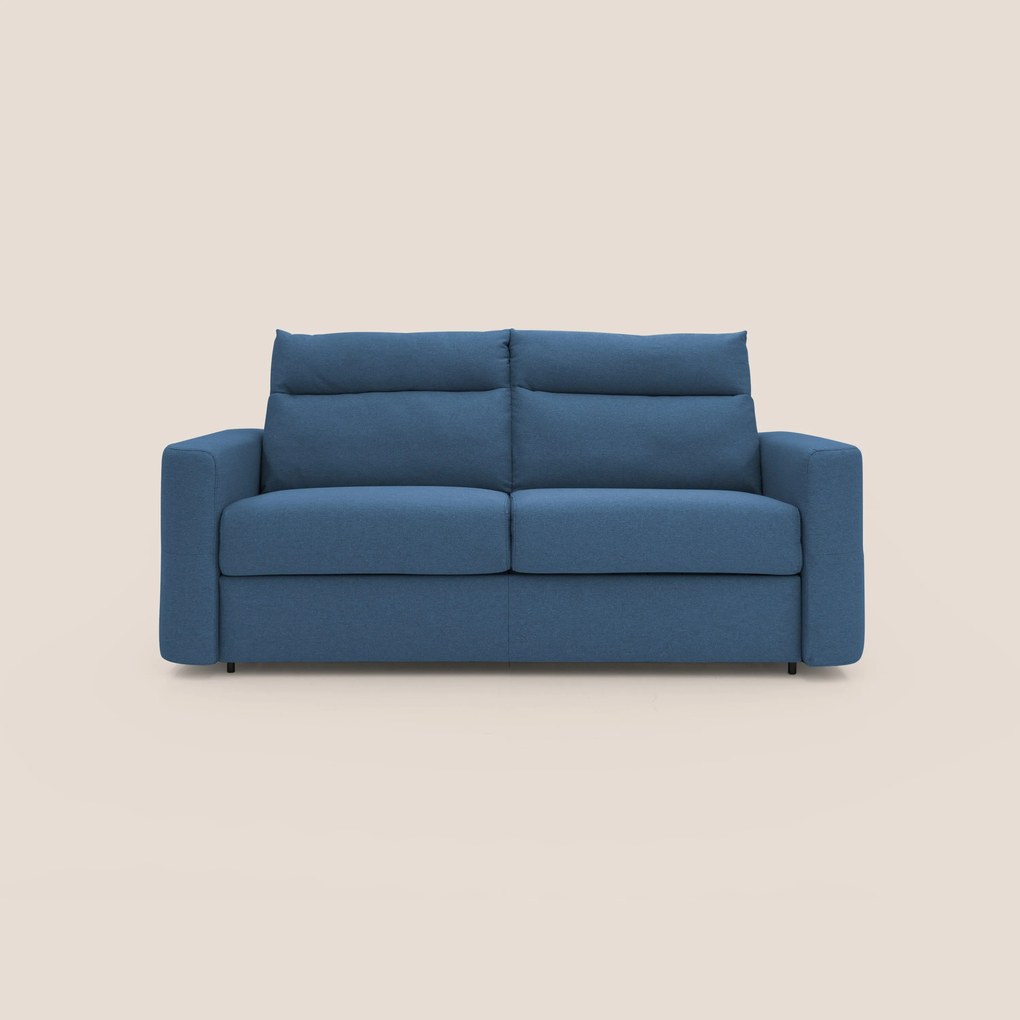 Cupido Divano letto materasso H18 cm e schienale alto in tessuto impermeabile simil cotone T13