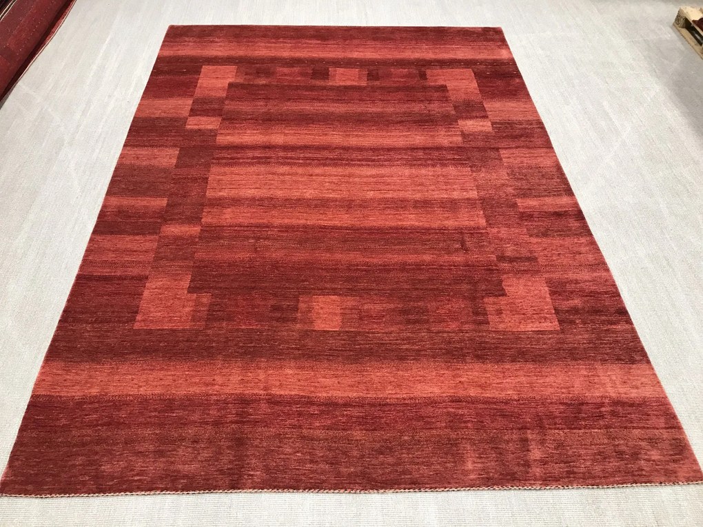 Loribaft Tappeto 270 x 380 Rosso (Iran) Annodato A Mano