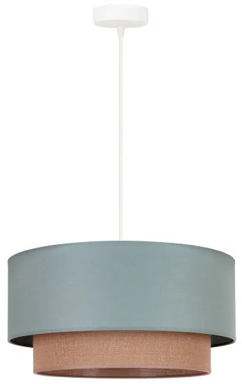 Duolla - Lampadario a sospensione con filo BOHO 1xE27/15W/230V diametro 45 cm verde/marrone