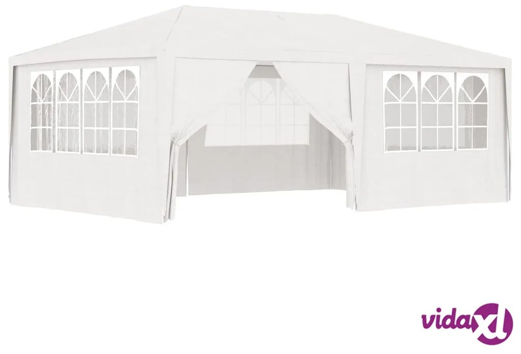 vidaXL Gazebo Professionale con Pareti 4x6 m Bianco 90 g/m²
