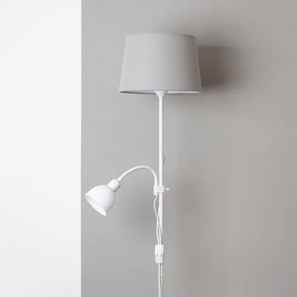 Brilagi - Lampada da terra CERIA 2 in 1 1xE27/100W/230V + 1xE14/25W bianco/grigio