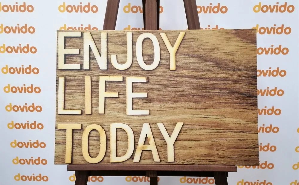 Quadro su tela – Con citazione - Enjoy life today