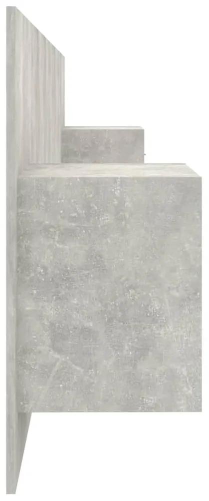 Testiera letto con armadietti legno multistrato grigio cemento