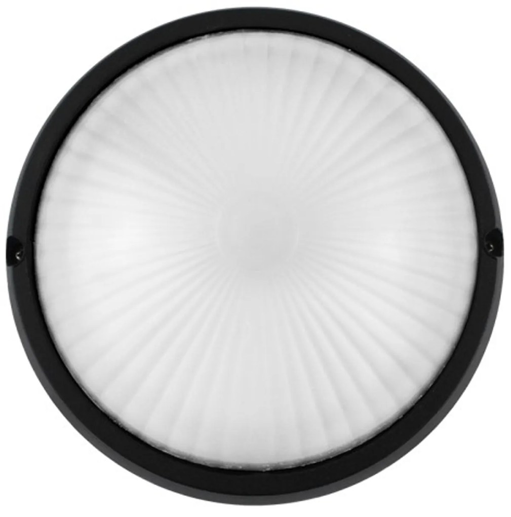 Plafoniera E27 IP54 Nera Ø258mm