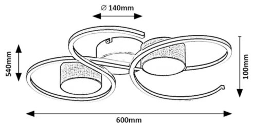 Rabalux 71116 - Plafoniera LED SHIENA LED/38W/230V 4000K