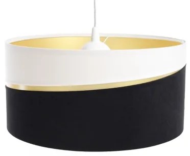 Lampadario a sospensione con filo SWING 1xE27/60W/230V nero/bianco/oro