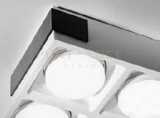 Velia lampada a soffitto 4 luci attacco gx53 nera 21,8cm h.5,5cm in...