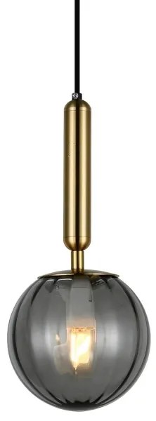 ITALUX PND-2324-1 BRO+SG - Lampadario a sospensione con filo RAVENA 1xE27/5W/230V nero/ottone