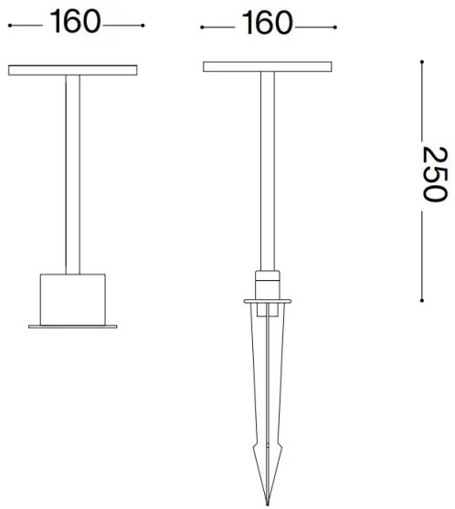 Ideal Lux - Lampada LED da esterno TOFFEE LED/11W/230V CRI 90 IP65 antracite