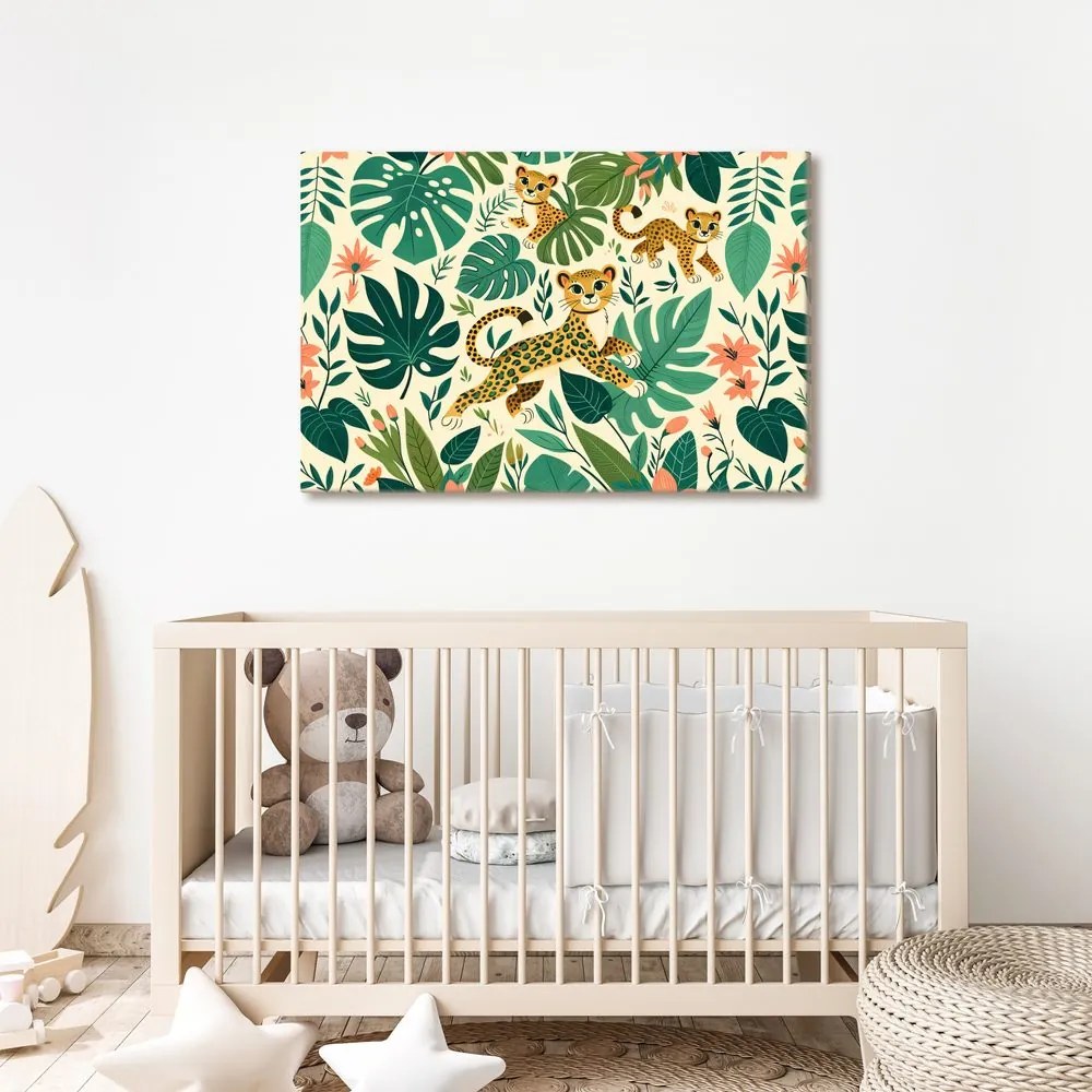 Quadro su tela – Piccoli ghepardi nella giungla