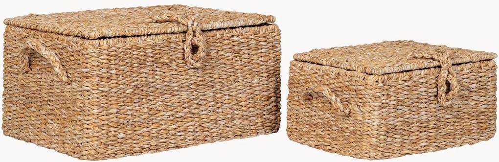 Set di 2 cestini in fibra naturale Bogra