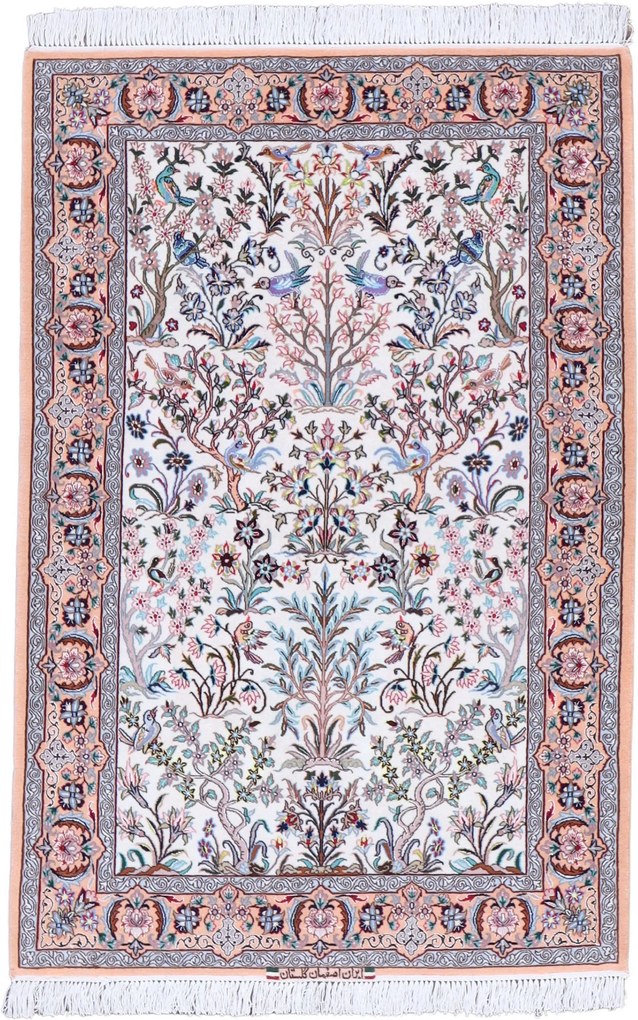 Isfahan Tappeto 110x160 (Iran) Annodato A Mano