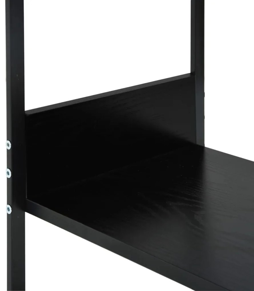 Scaffale libri piccolo dritto nero 33,5x39,6x79,7cm multistrato