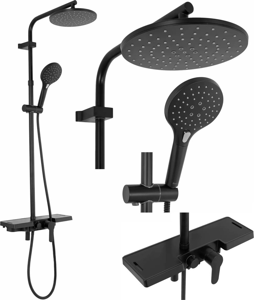 Set Doccia da incasso REA SANTOS Black