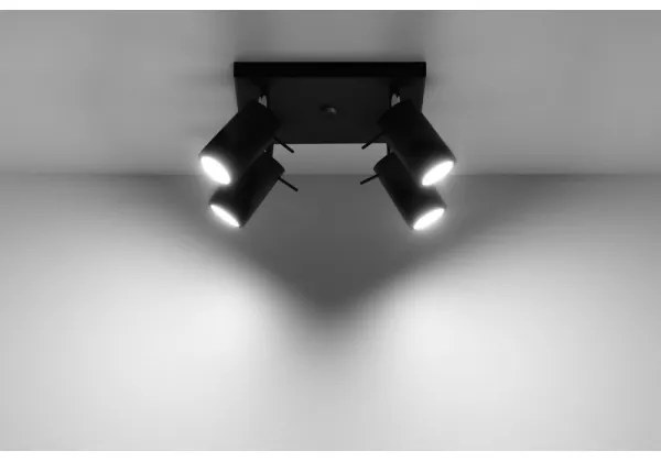 Sollux SL.0094 - Faretto RING 4 4xGU10/10W/230V nero