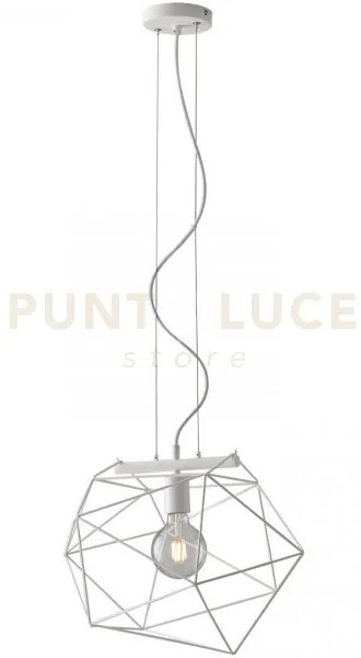 Lampadario a sospensione abraxas bianca 1 luce attacco e27 40,5x29,...
