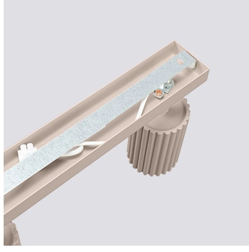 Faretto grigio tortora in metallo 6,5x117 cm Gleam – Sollux