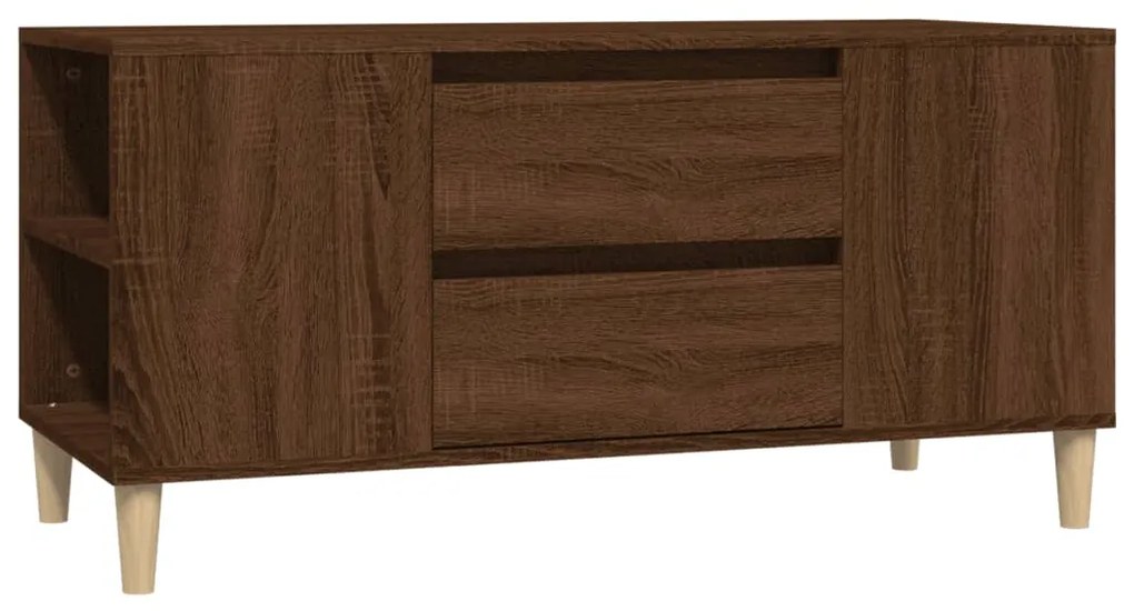 Mobile Porta TV Rovere Marrone 102x44,5x50 cm Legno Multistrato