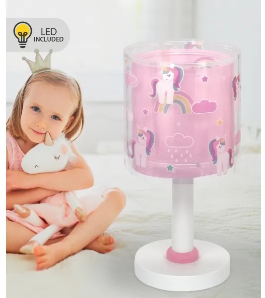 Dalber 41591N - Lampada LED per bambini UNICORNS 1xG4/4W/230V rosa