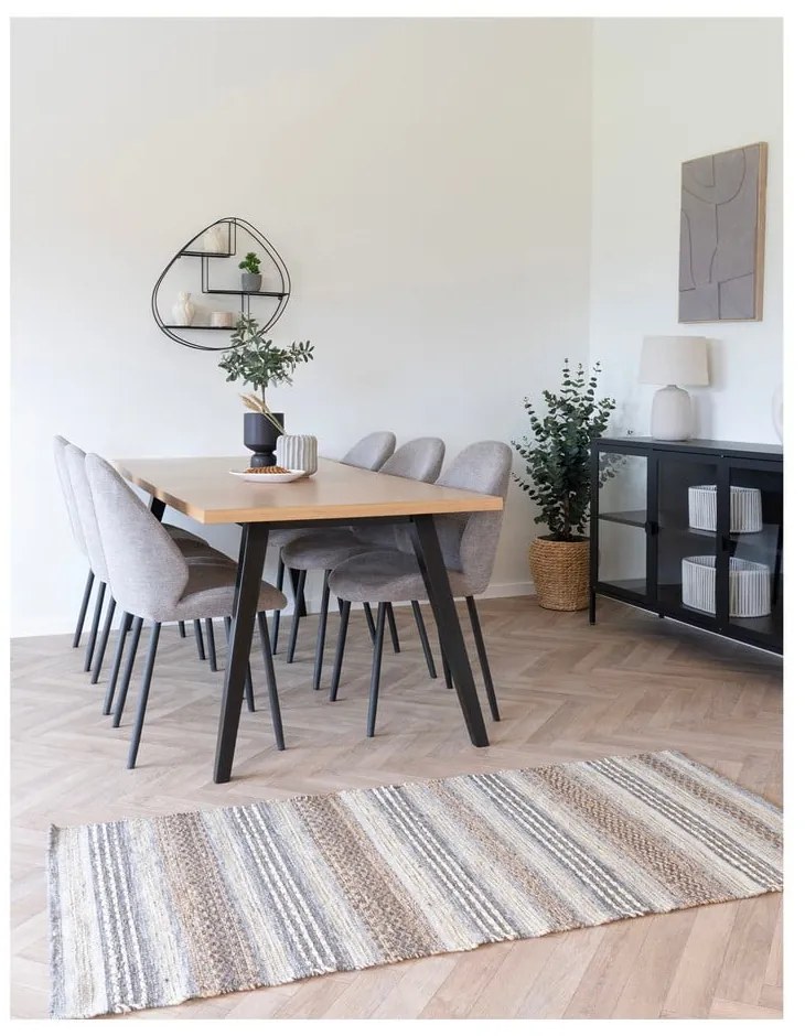 Tappeto marrone in misto iuta tessuto a mano 60x90 cm Morena – House Nordic