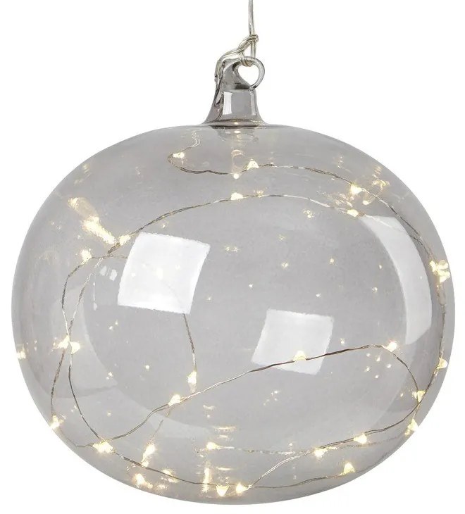Decorazione luminosa natalizia grigia da appendere ø 18 cm Lina - Markslöjd