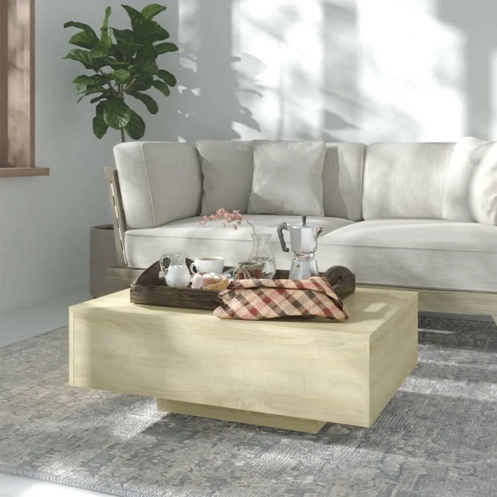 Tavolino Da Salotto Rovere Sonoma 85x55x31cm Legno Multistrato /