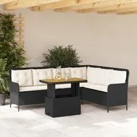 Set Divani da Giardino 2 pz con Cuscini in Polyrattan Nero 3262087