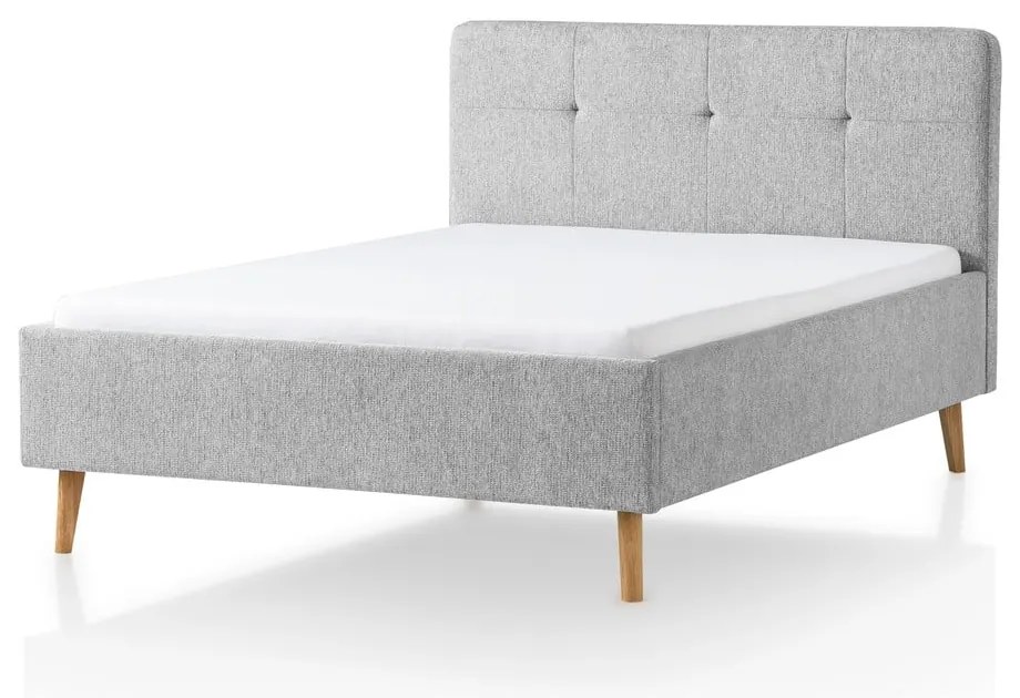Letto matrimoniale imbottito grigio chiaro rete non inclusa 140x200 cm Smart – Meise Möbel
