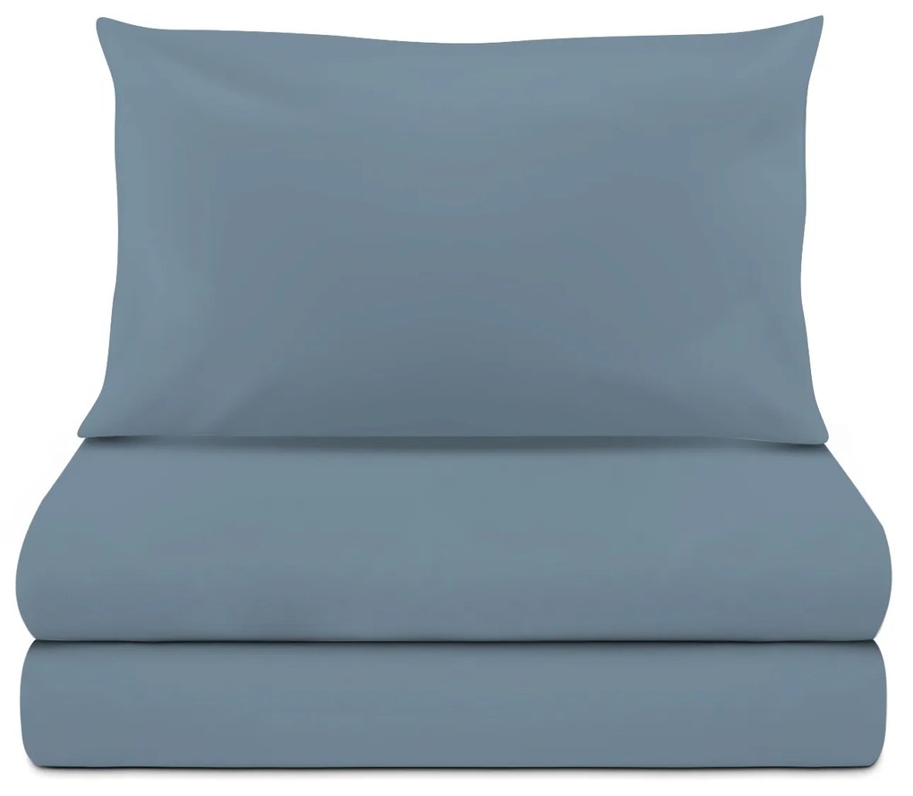 Completo letto singolo cotone blu New Cotton