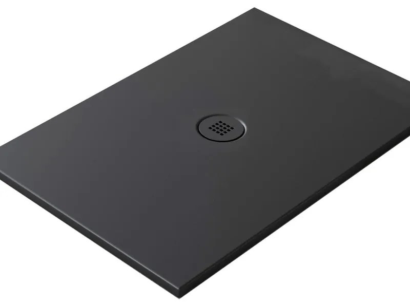 Piatto doccia in ceramica extra slim nero L 200 x L 100 cm opaco