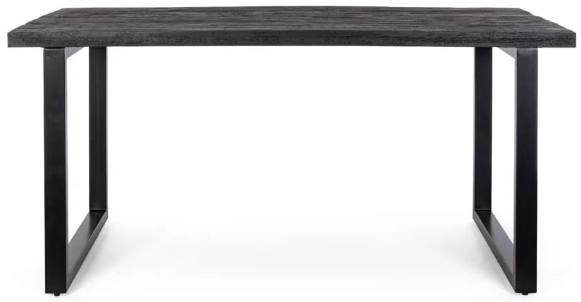 Tavolo HASTINGS rettangolare in legno di mango e base antracite acciaio 160&#215;90 cm