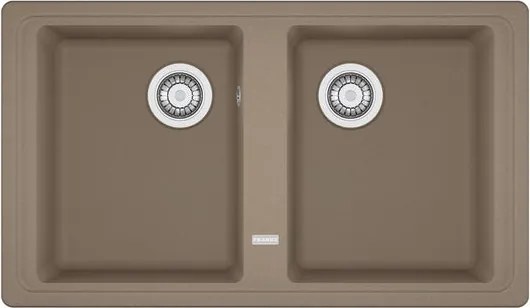 Lavello integrato 2 vasche in fragranite marrone FRANKE Boston L 50 x L 86 cm