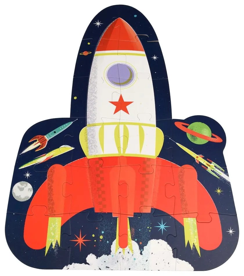 Puzzle 18 pezzi Space Age rocket - Rex London