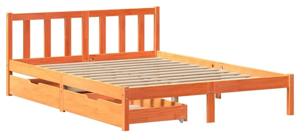 Letto senza materasso marrone cera 120x200 cm in legno di pino