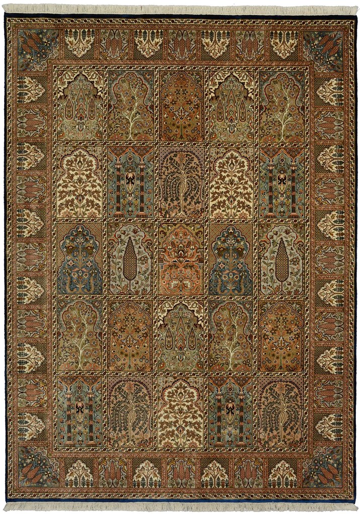 Bakhtiar Tappeto 170x240 Marrone (Indian) Annodato A Mano