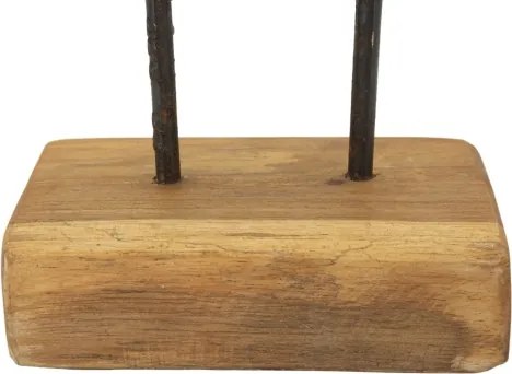 Scultura Lubang In Teak Riciclato Cm 25X10X38 (Pezzi Unici - Non Rip. In Serie)