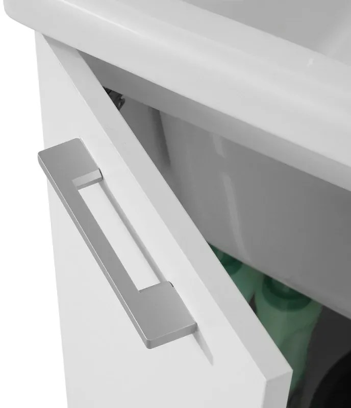 Mobile lavatoio 61x61 cm a due ante con vasca in ceramica Revine