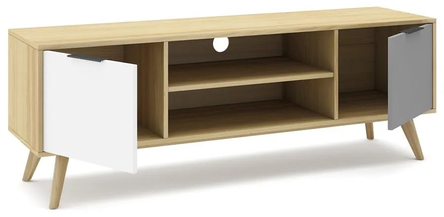 Tavolo TV in legno di pino di colore naturale 140x53 cm Elfa - Marckeric