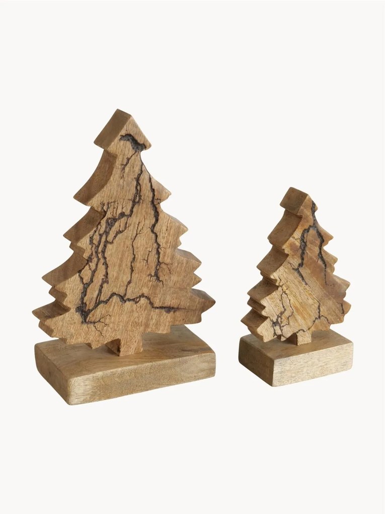 Set di 2 oggetti decorativi in legno di mango Percha