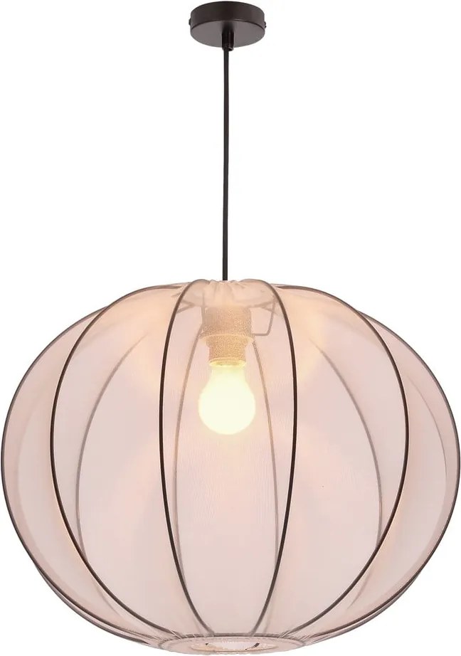 Lampadario bianco con paralume in tessuto ø 52 cm Mellow – Candellux Lighting