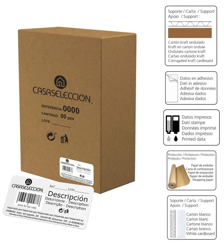 Comodino in legno esotico di colore naturale Natural Way - Casa Selección