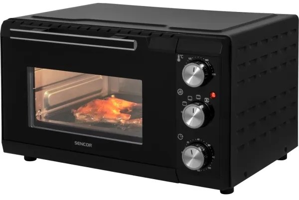 Sencor - Forno elettrico 20 l 1650W/230V nero
