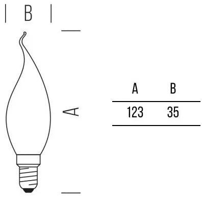 Fiamma Stick 806lm 6,5W E14 WW FR